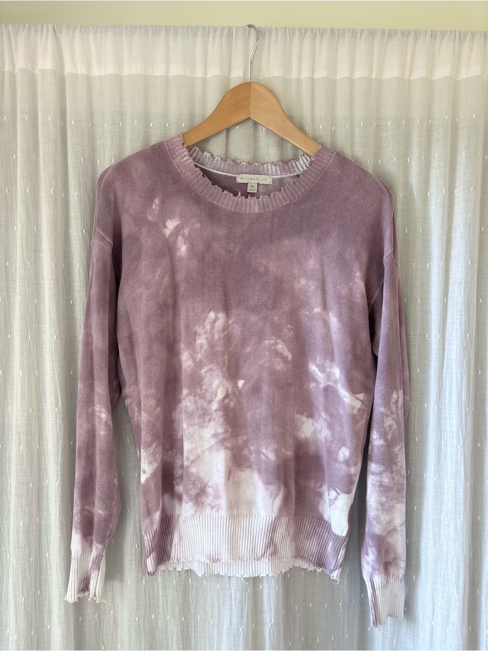 Allison Joy Mauve Tie-Dye Crewneck Sweater - Picture 2 of 5
